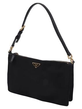 Prada Re-Nylon  Shoulder Bag in Black w/ gold hardware